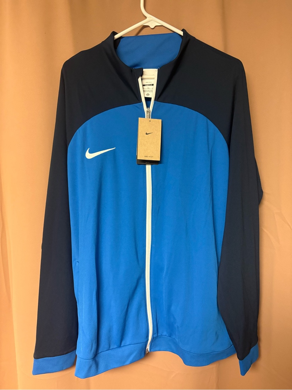 NWT Nike Dri-FIT Academy Full Zip Track Jacket Men's Training Blue Size 2XL Slim